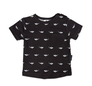 Orca Charcoal All-Over Print Short Sleeve Pocket Tee - Select Size