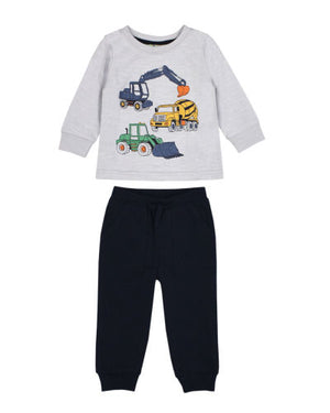 
            
                Load image into Gallery viewer, Construction Vehicle Stack Infant Boys Long Sleeve Top &amp;amp; Pant Set - Select Size
            
        