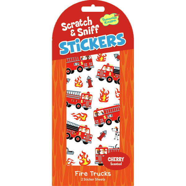 Cherry Fire Truck Scratch & Sniff Stickers