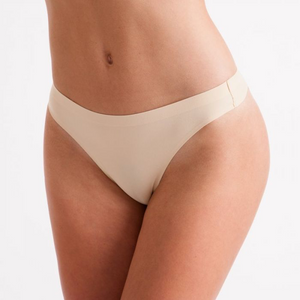 Silky Dance Ladies Light Nude Invisible Low Rise Thong - Select Size