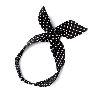 Black & White Polka Dot Headband