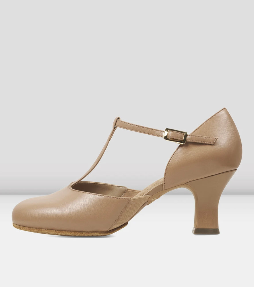 S0390L Tan Leather Ladies Split Flex Character Shoe - Select Size