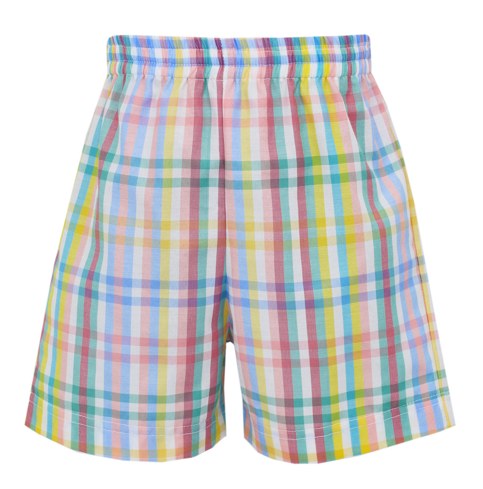 Multi Color Plaid Boy's Shorts - Select Size