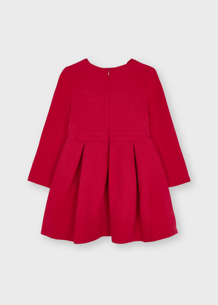 Ottoman Knit Fabric Red Dress - Select Size