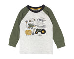 Harvest Time Greymix Raglan Top - Select Size