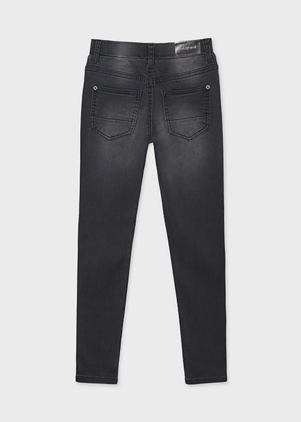 
            
                Load image into Gallery viewer, Medium Grey Girl’s Basic Denim Pants - Select Size
            
        