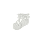 Natural Organza Plumeti Infant Sock  - Select Size