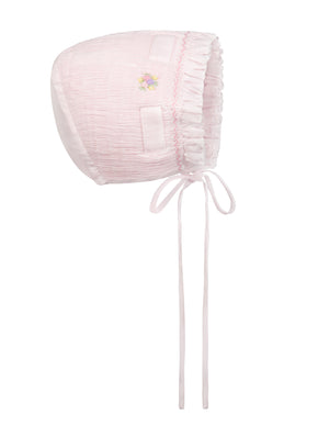 Secret Garden Bonnet - White & Pink - Select Size