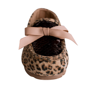 Madeline Leopard Suedecloth Driving Moc With Sequins & Bow  - Select Size
