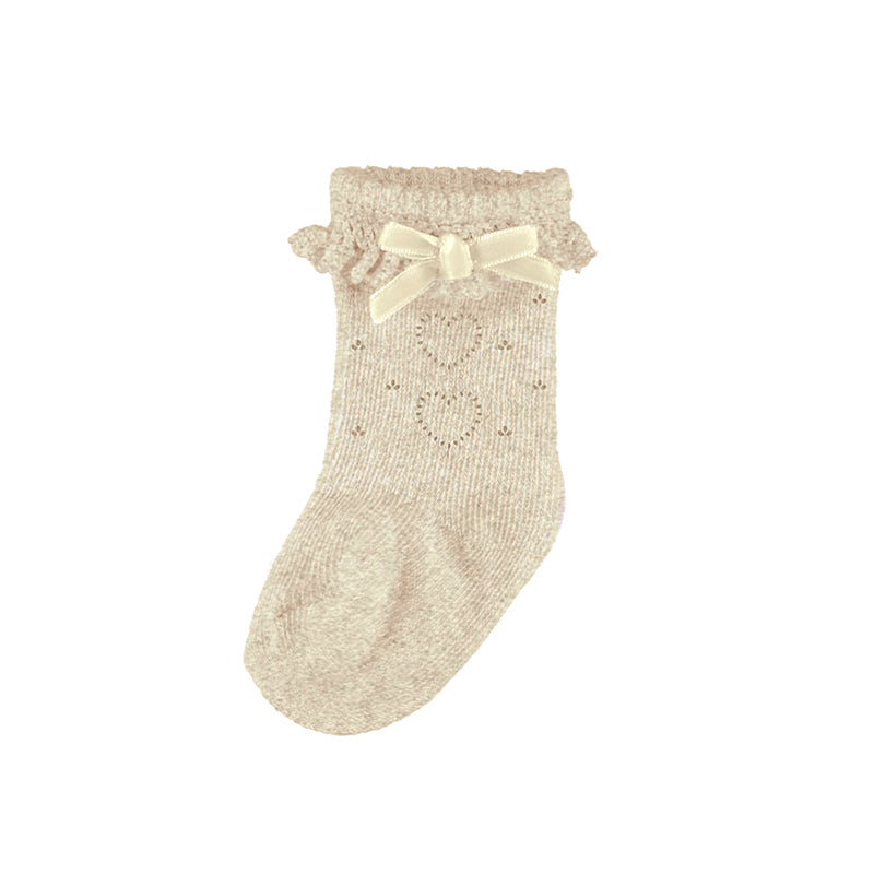 Champagne Knit Detail Infant Socks - Select Size