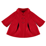 Red Woolen Infant Girls Coat - Select Size