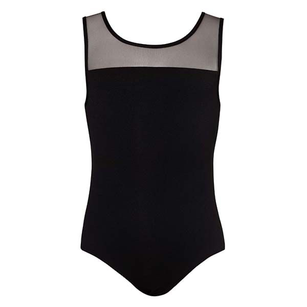 
            
                Load image into Gallery viewer, Abby Girls Black Mesh Leotard - Select Size
            
        