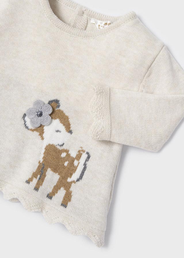 
            
                Load image into Gallery viewer, Cream &amp;amp; Caramel Fawn Infant Girls Sweater &amp;amp; Plaid Pants Set  - Select Size
            
        