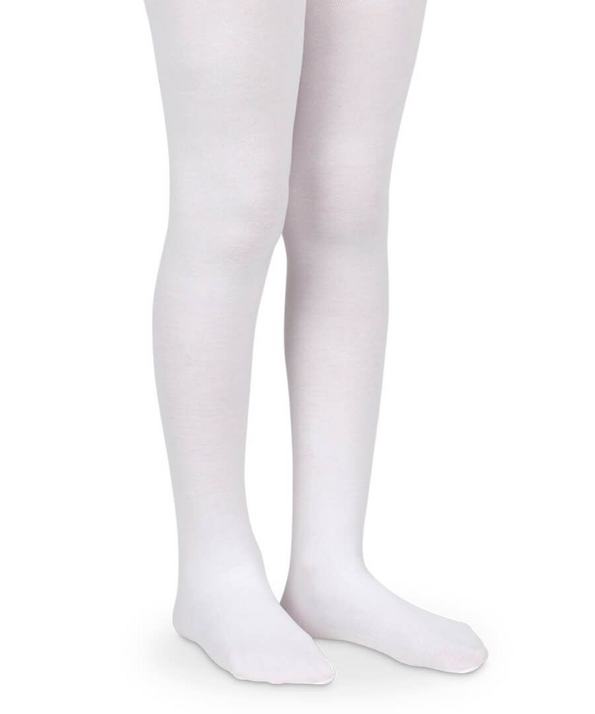 Pima Cotton Classic White Tights - Select Size