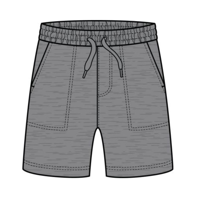 Athletic Stone Slub Pull-On Terry Shorts -Select Size