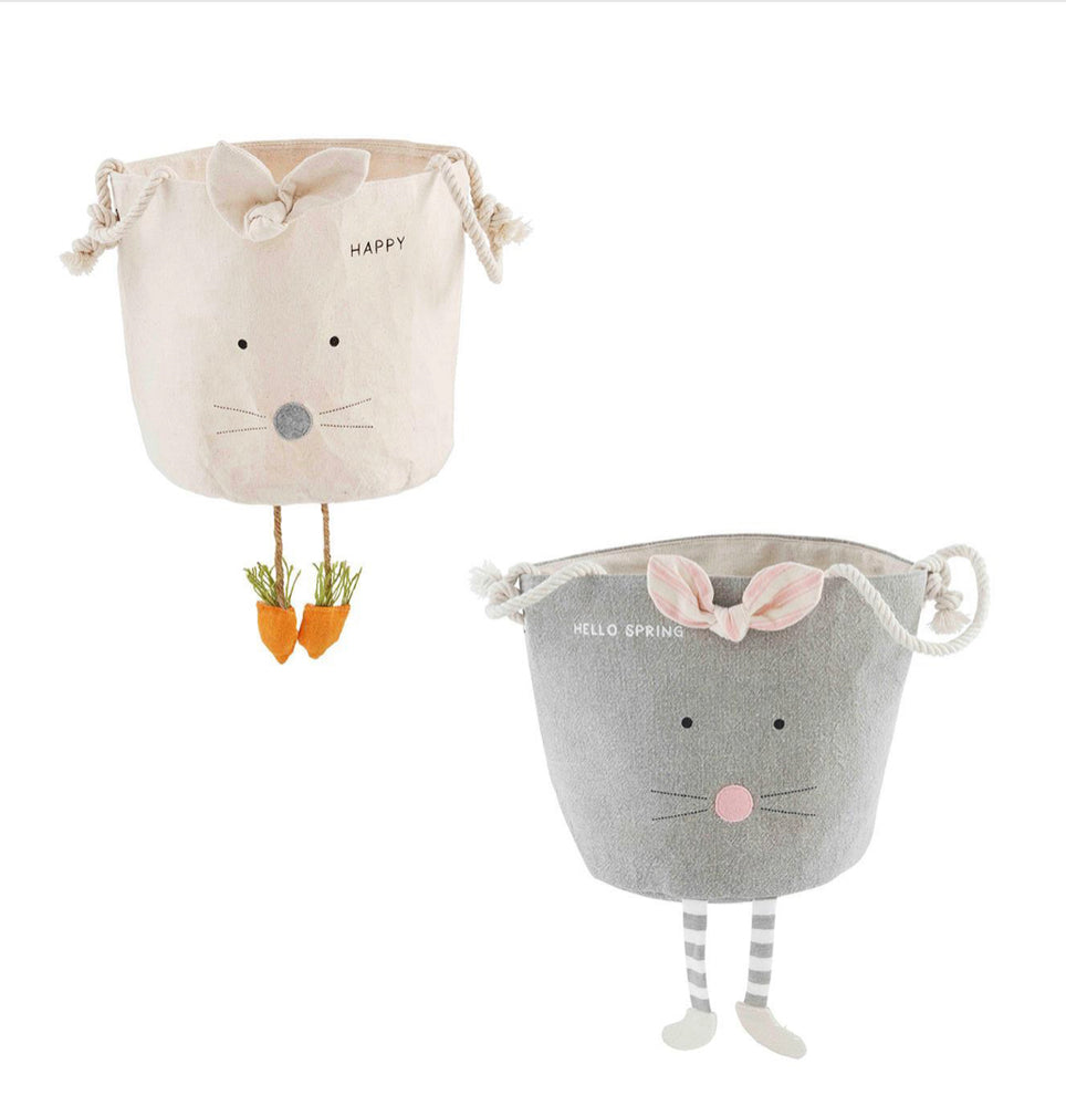 Bunny Dangle Leg Easter Buckets - Select Color