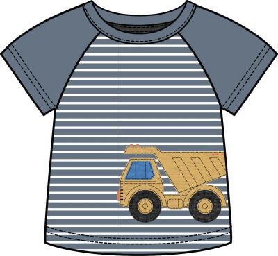 Mix Stripe Dump Truck Short Set - Select Size