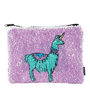 
            
                Load image into Gallery viewer, Magic Sequin Llama Drama Reveal Pouch
            
        