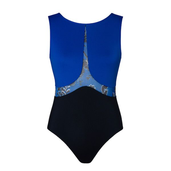 Misha Cobalt Ladies High Neck Tank Leotard - Select Size