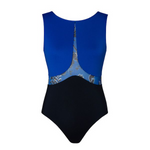 Misha Cobalt Ladies High Neck Tank Leotard - Select Size
