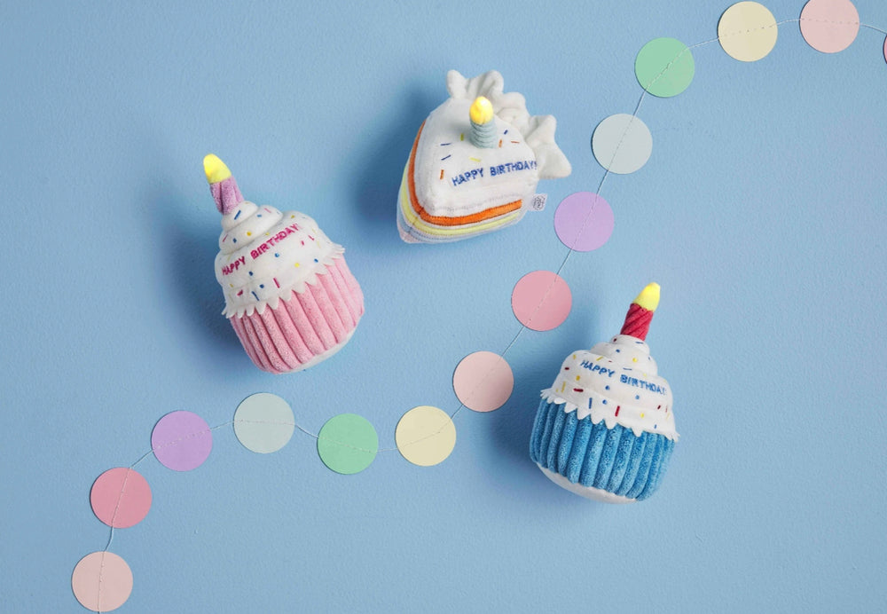 Happy Birthday Musical Plush Cake / Cupcake - Select Color