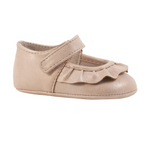 Kamdyn Blush Shimmer Mary Jane With Pleat Scallop - Select Size