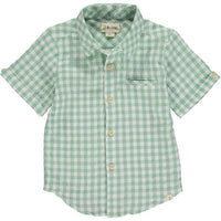 Penzance Green Plaid Men’s Short Sleeve Shirt - Select Size