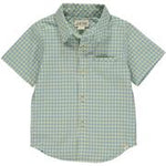 Pier Lemon & Blue Plaid Boys Short Sleeve Shirt - Select Size