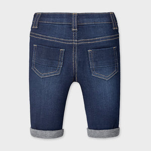 Dark Denim Infant Boy’s Cuffed Jean Trouser - Select Size