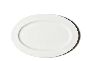 White Stripe Big 20” Oval Entertaining Platter