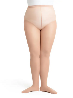 N1862 Light Suntan Hold & Stretch Plus Size Footed Tight - Select Size