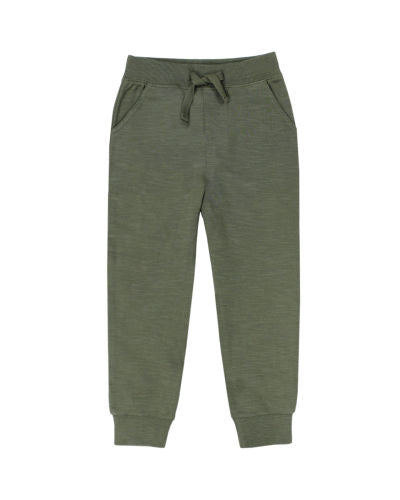 Olive 2 Thread Slub Terry Pull-On Pants -Select Size