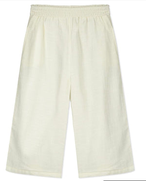 Santorini Girls Ivory Wide Leg Pant - Select Size