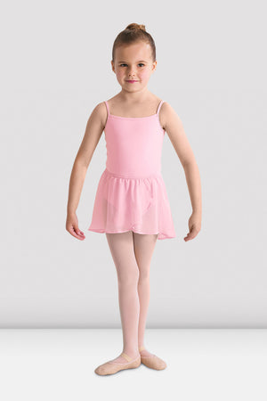 CR5110 - Girls Candy Pink Barre Stretch Waist Mock Wrap Skirt - Select Size