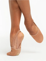 H061 Nude Stretch Canvas Pirouette II Half Sole Shoe - Select Size