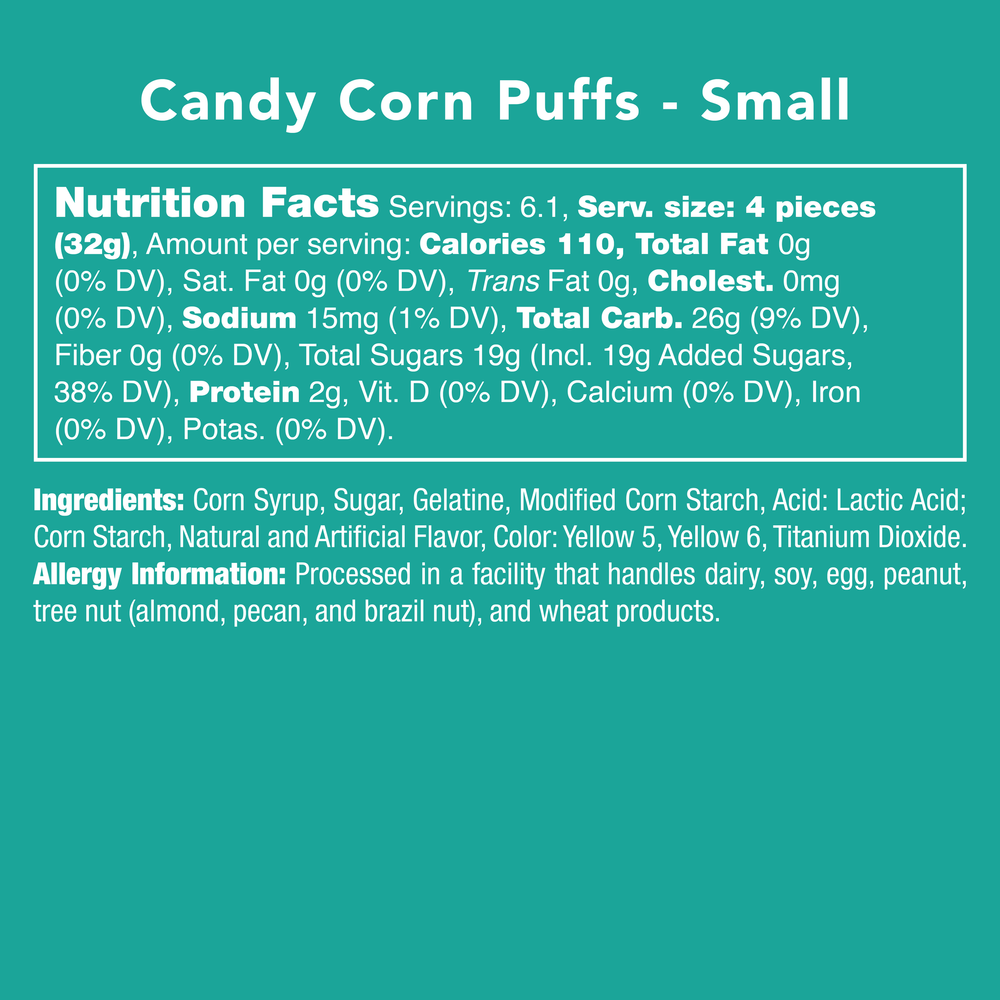 Candy Corn Puffs - Small Cup 7oz
