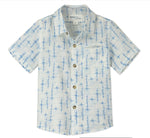 Santorini Boys White & Blue Short Sleeve Shirt - Select Size