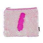 Magic Sequin Neon Pink & Iridescent Pink Pencil Pouch