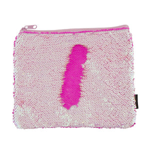 Magic Sequin Neon Pink & Iridescent Pink Pencil Pouch – Rockin' A B