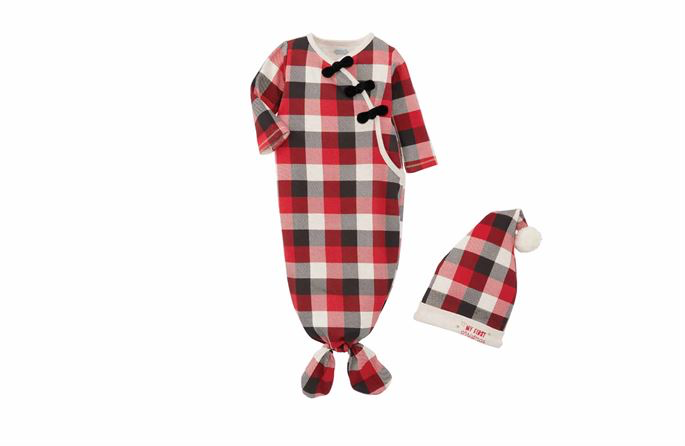 Buffalo Check Girl’s Gown and Hat