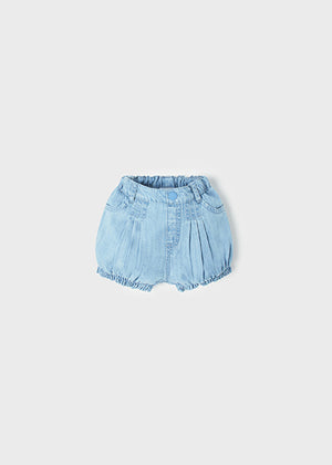 
            
                Load image into Gallery viewer, Denim Gathered Girls Shorts - Select Size
            
        