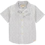 Pier Cream Bow Tie Print Boys Short Sleeve Shirt - Select Size