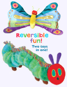 Very Hungry Caterpillar and Butterfly Plush Reversible Plush Toy
