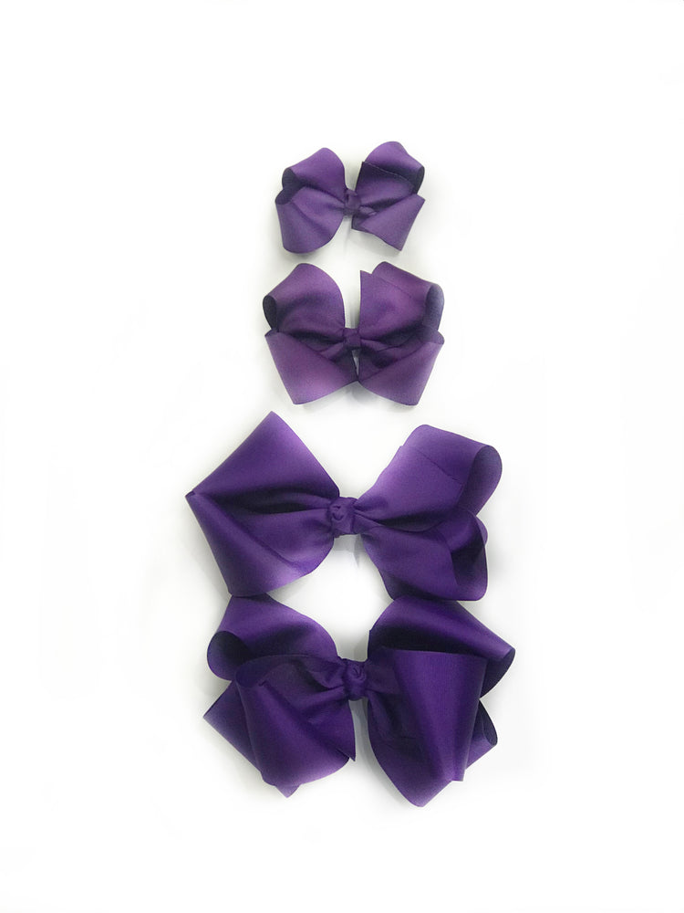 Purple Hair Bow - Choose Size (3”-8”)