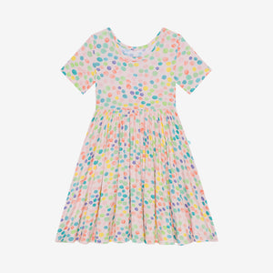 Estelle Short Sleeve Twirl Dress - Posh Peanut -Select Size
