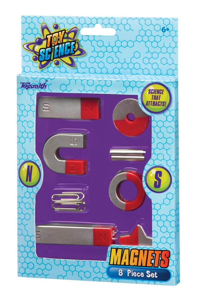 Toy Science Magnets, 8 Piece Set