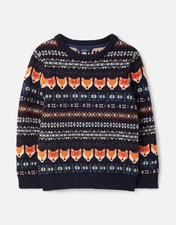 Frederick Fox Fair Isle Knit Sweater  - Select Size
