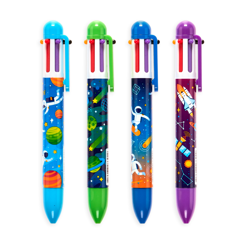 Astronaut 6 Color Click Pens - 4 Styles To Choose