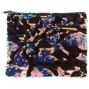 
            
                Load image into Gallery viewer, Scattered Magic Sequin and Velvet Zippered Pouch
            
        