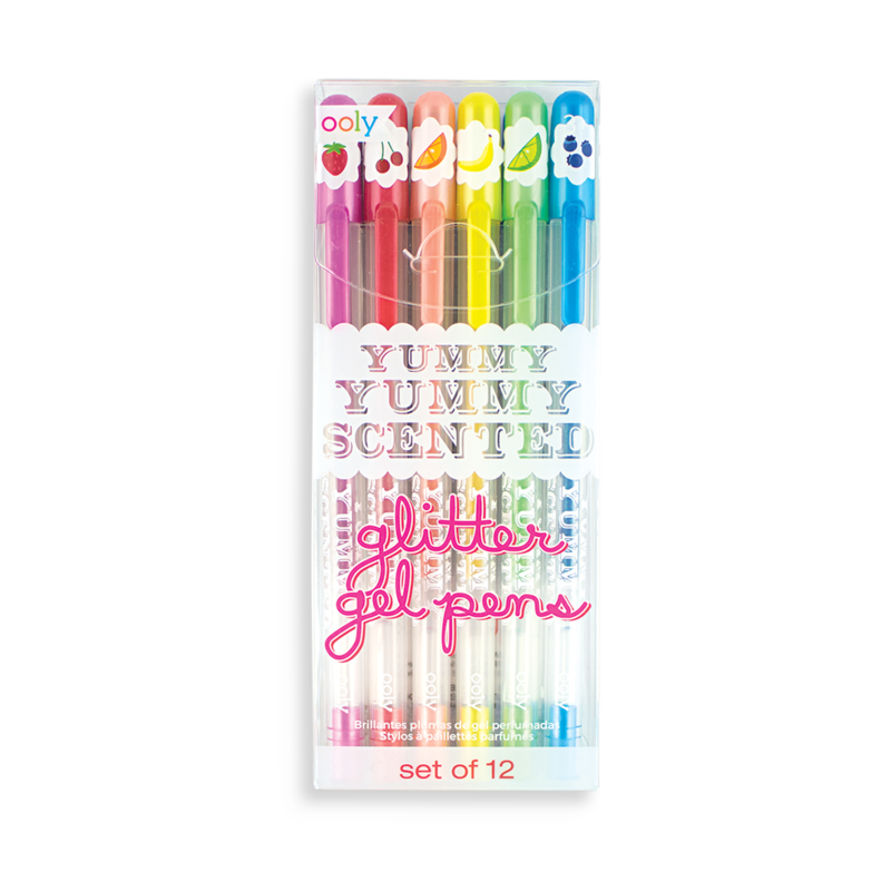 Yummy Yummy Scented Colored Glitter Gel Pens 2.0 -  Set of 12